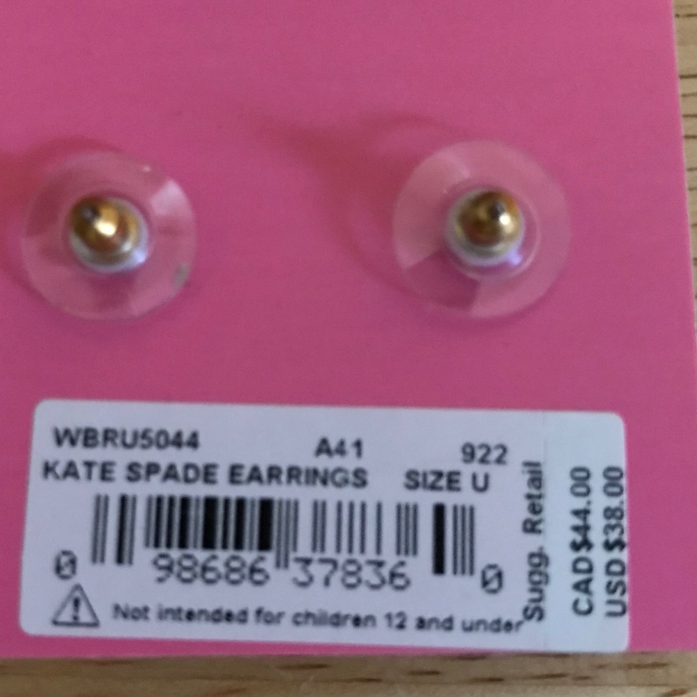 Kate Spade New York Square Stud Earrings New With Tag Style Number WBRU5044 - Picture 5 of 9